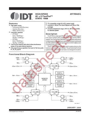 IDT7054L20PRF datasheet  